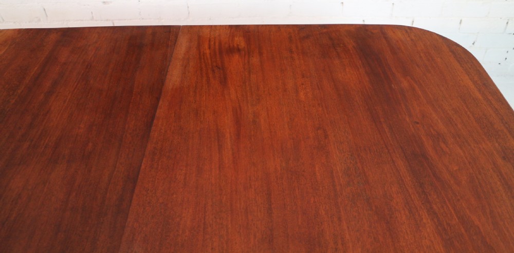 Regency Style Solid Mahogany Extending Twin Pillar Dining Table, c.1920 View XIX