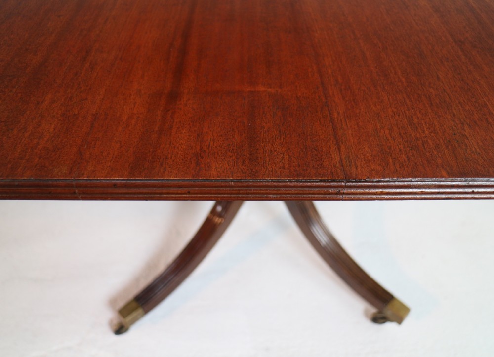 Regency Style Solid Mahogany Extending Twin Pillar Dining Table, c.1920 View XXII