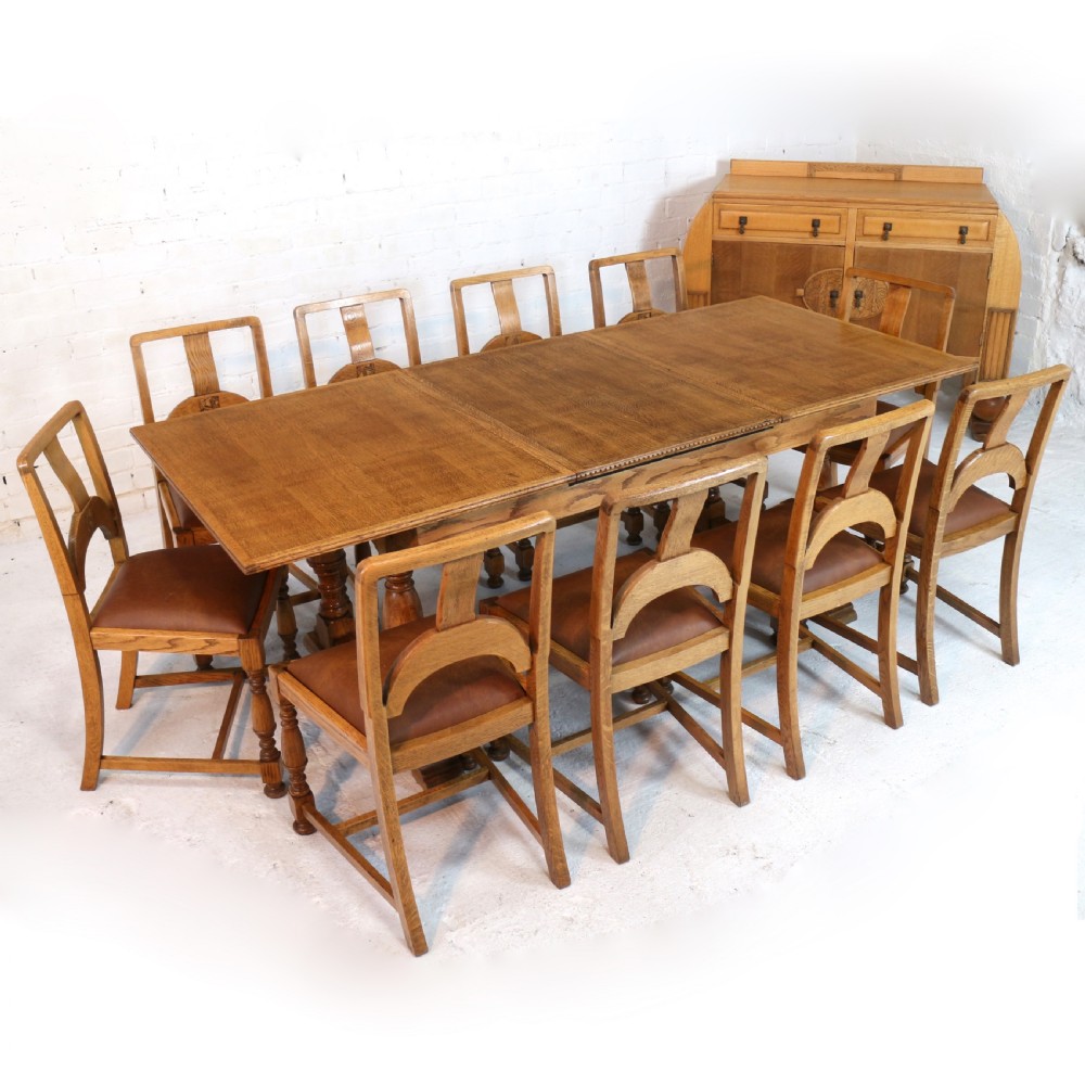 Art Deco Oak Dining Suite, c.1930