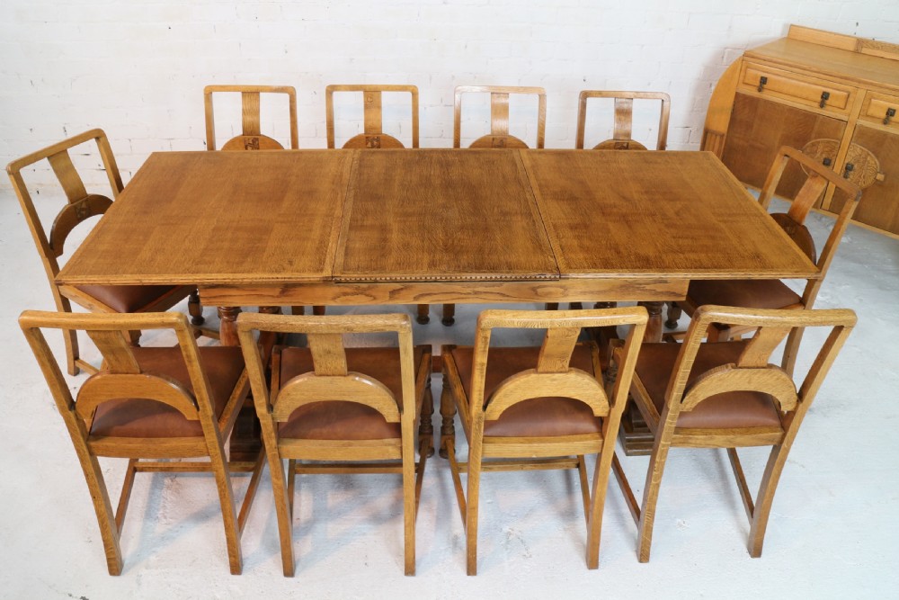 Art Deco Oak Dining Suite, c.1930 View II
