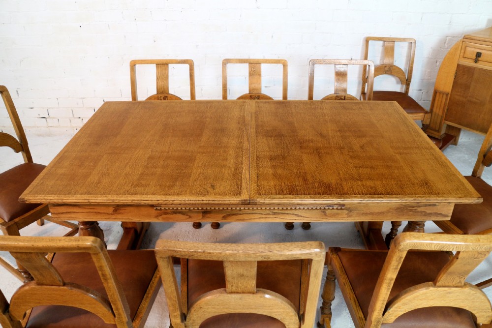 Art Deco Oak Dining Suite, c.1930 View V