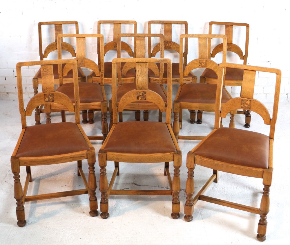 Art Deco Oak Dining Suite, c.1930 View XXII