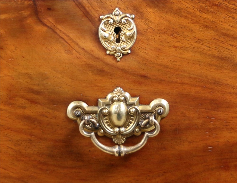 A pair of tall Scottish Late Victorian mahogany collectors chests with five drawers each, featuring brass drop handles and escutcheons. View XIV