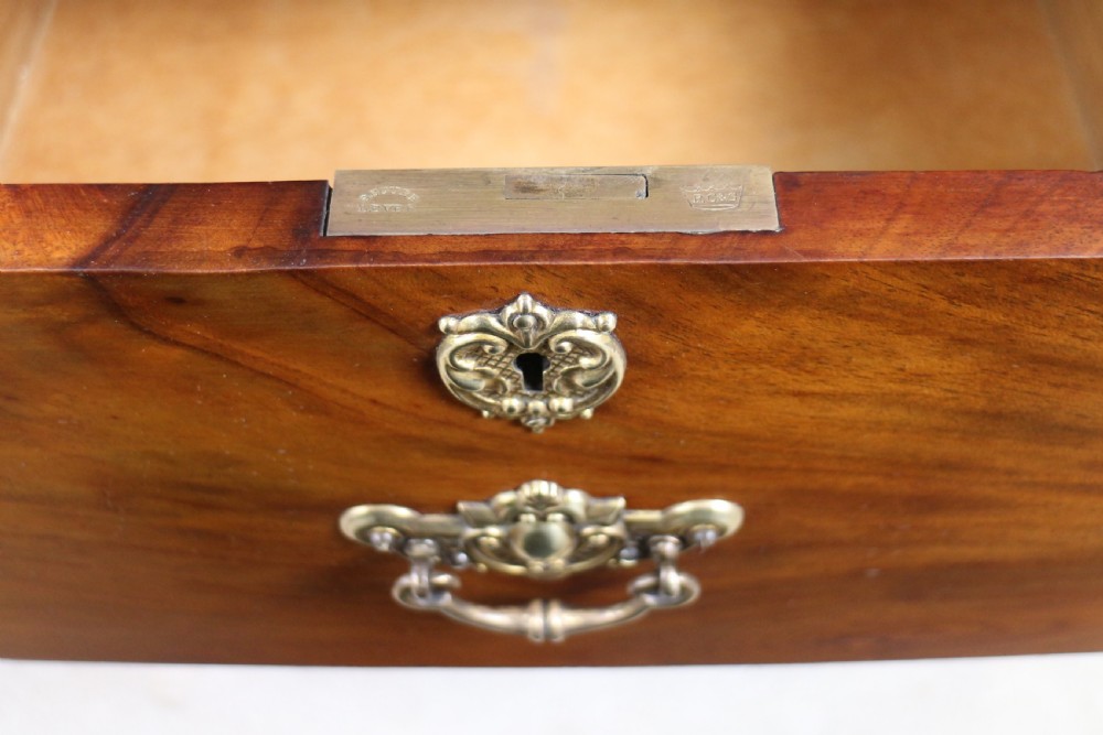 A pair of tall Scottish Late Victorian mahogany collectors chests with five drawers each, featuring brass drop handles and escutcheons. View XXIII