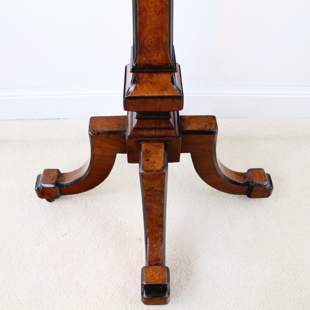 Antique Irish Killarney Yew Inlaid Chess Top Games Occasional Table View XXII