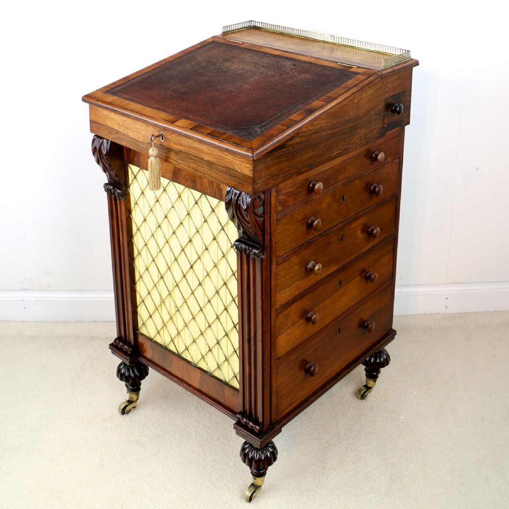 Regency Rosewood Slide Top Davenport Desk