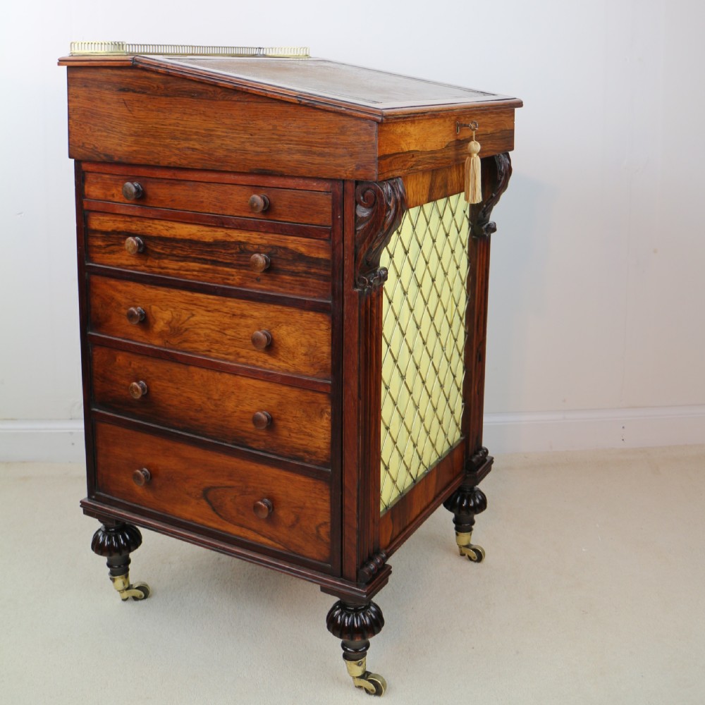 Regency Rosewood Slide Top Davenport Desk View III