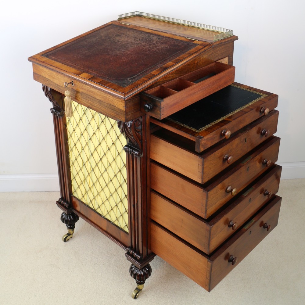Regency Rosewood Slide Top Davenport Desk View IV