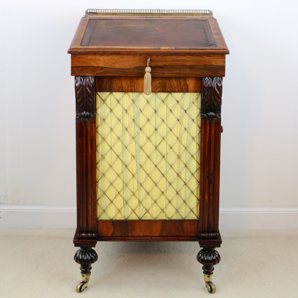 Regency Rosewood Slide Top Davenport Desk View V