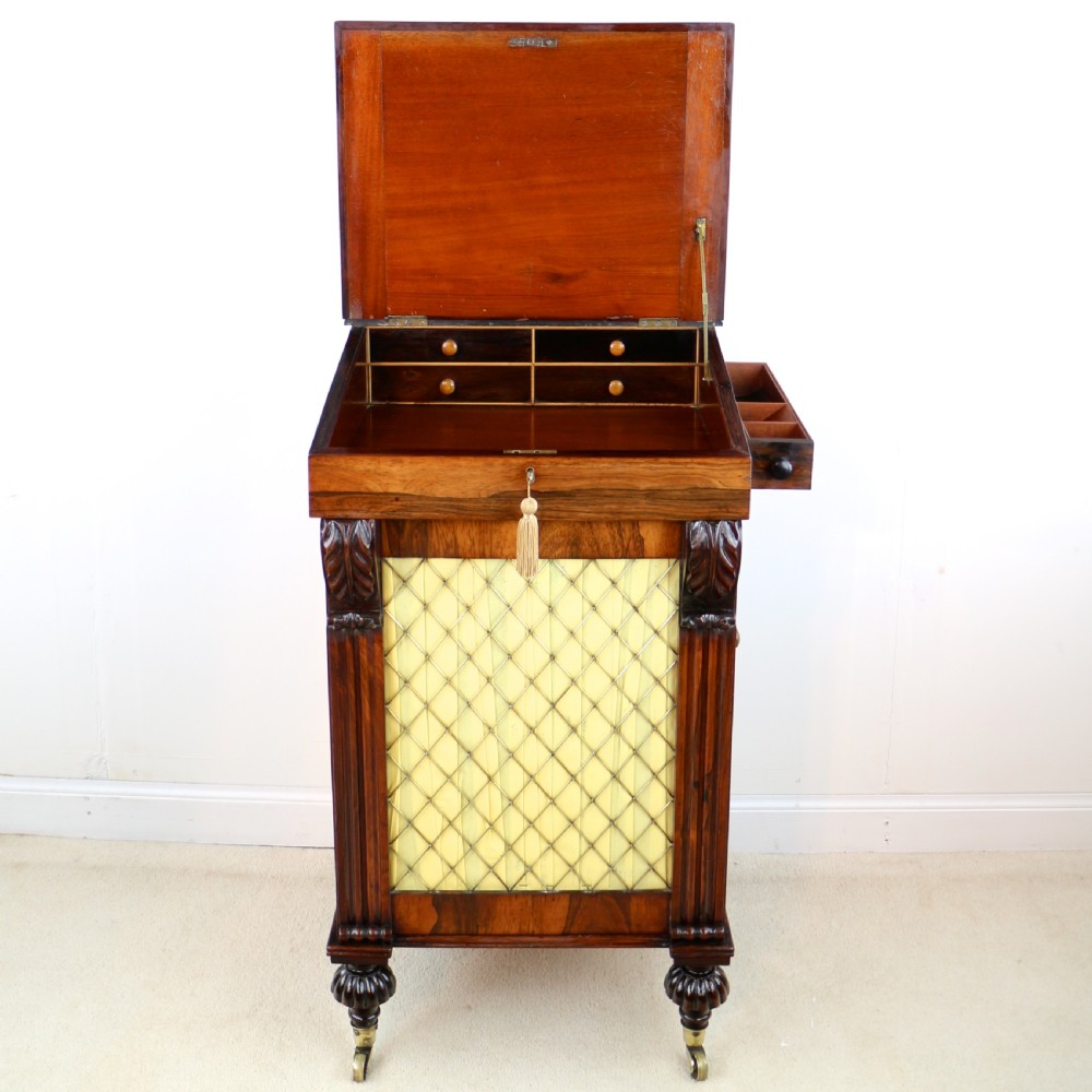 Regency Rosewood Slide Top Davenport Desk View VI