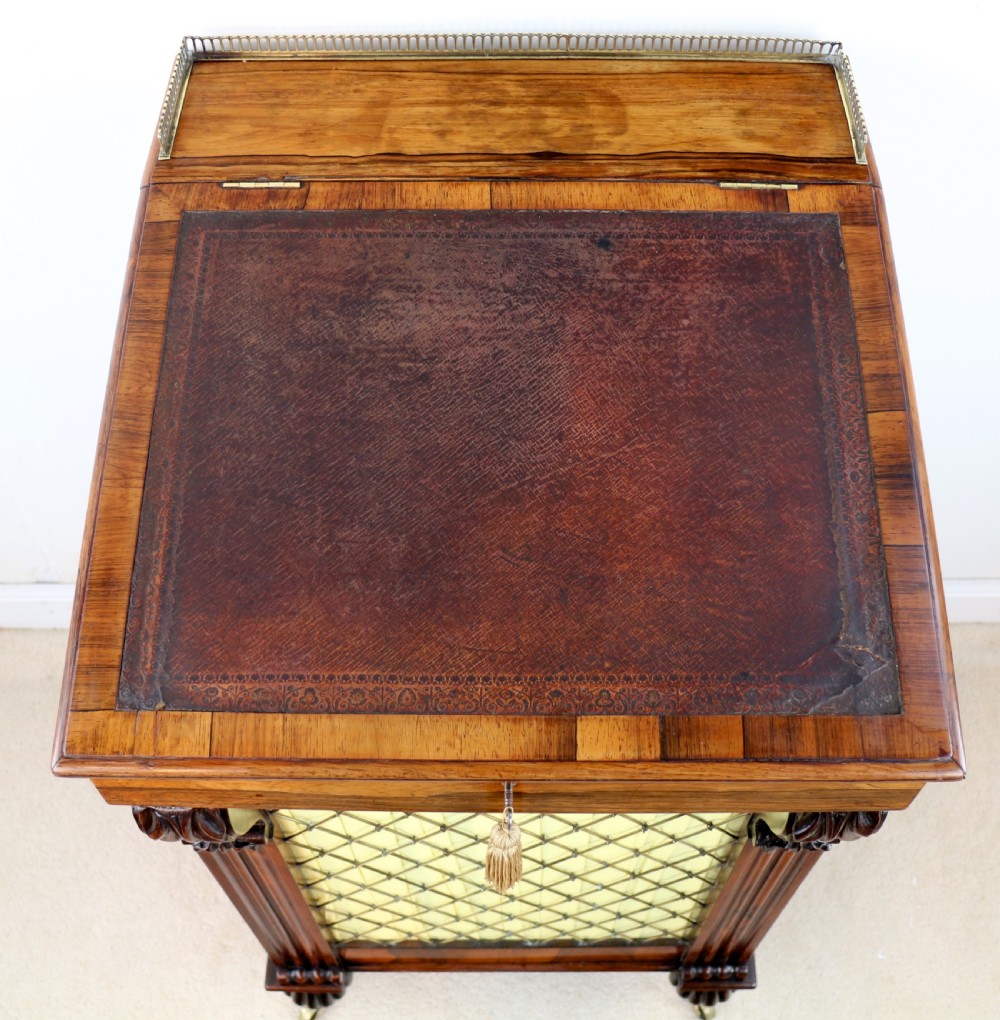 Regency Rosewood Slide Top Davenport Desk View XIII