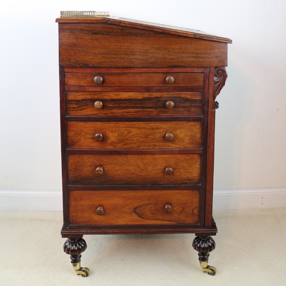 Regency Rosewood Slide Top Davenport Desk View XVII