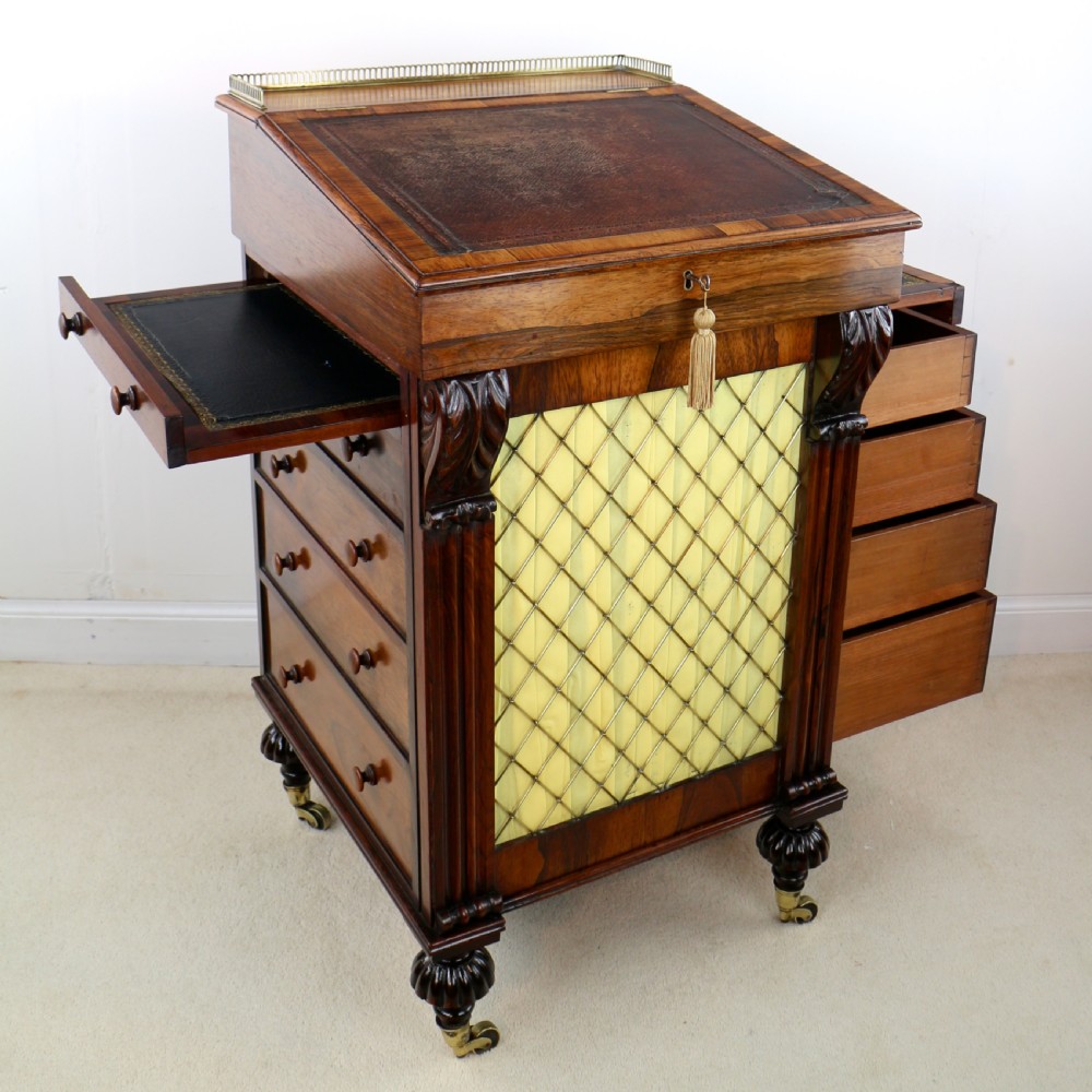 Regency Rosewood Slide Top Davenport Desk View XVIII