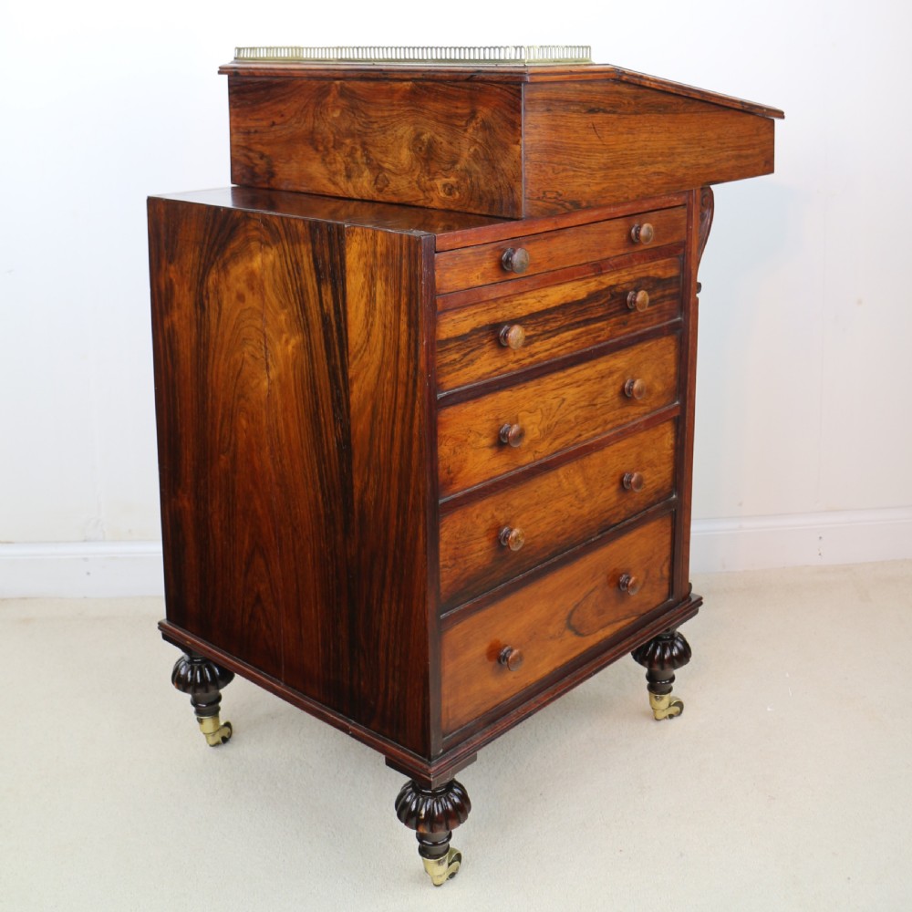 Regency Rosewood Slide Top Davenport Desk View XXIII