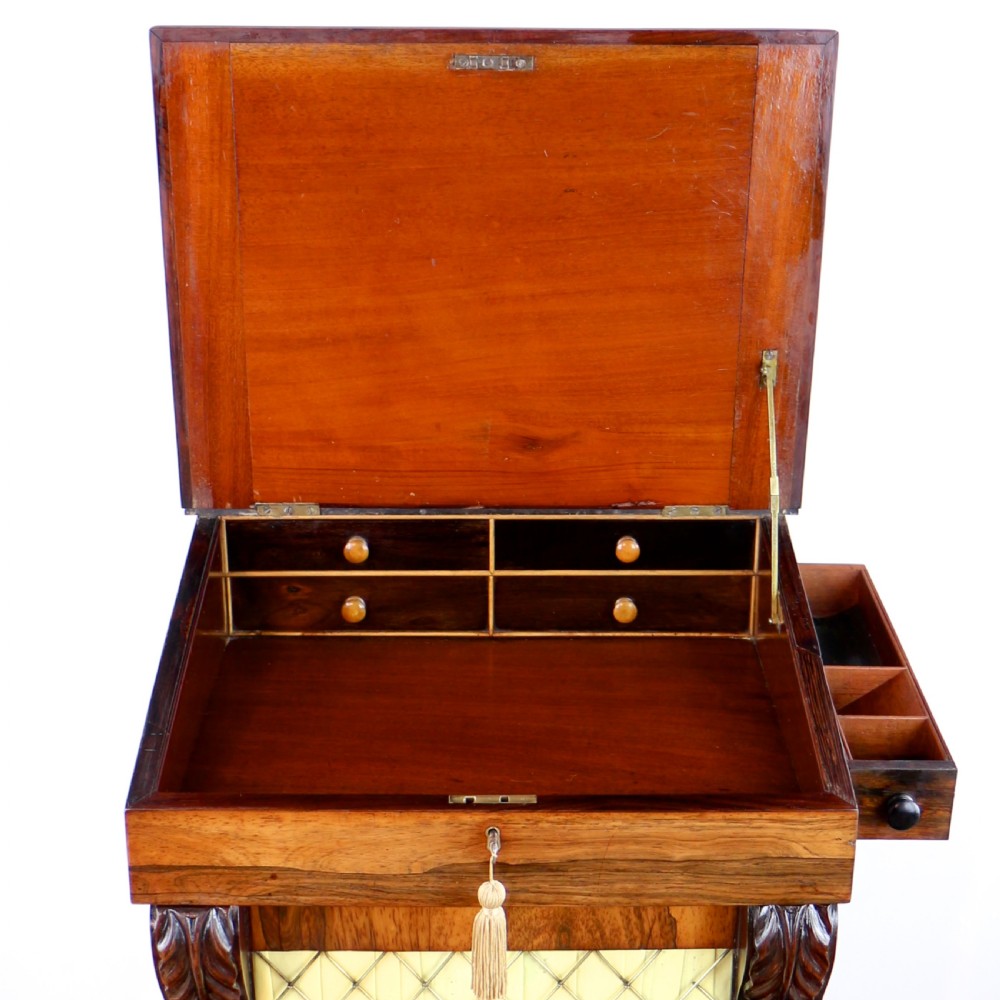 Regency Rosewood Slide Top Davenport Desk View XXIV