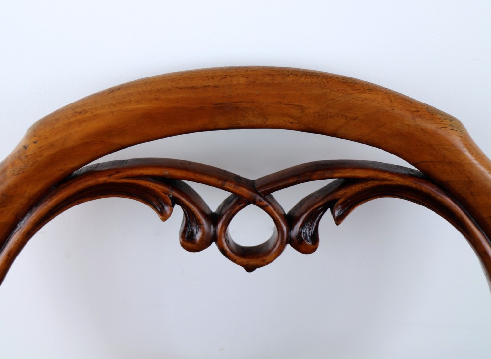 Set of Six Antique Victorian Balloon Back Dining Chairs (6) View XVI
