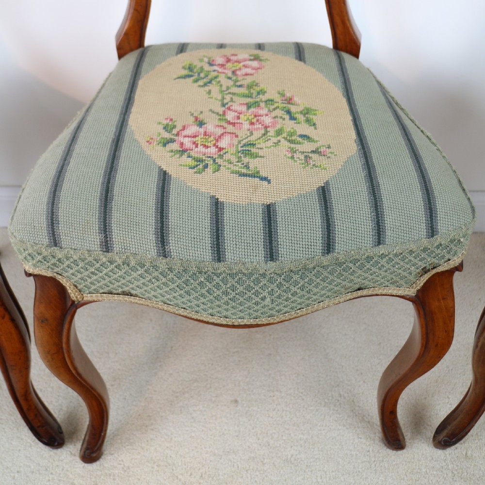 Set of Six Antique Victorian Balloon Back Dining Chairs (6) View XXVII