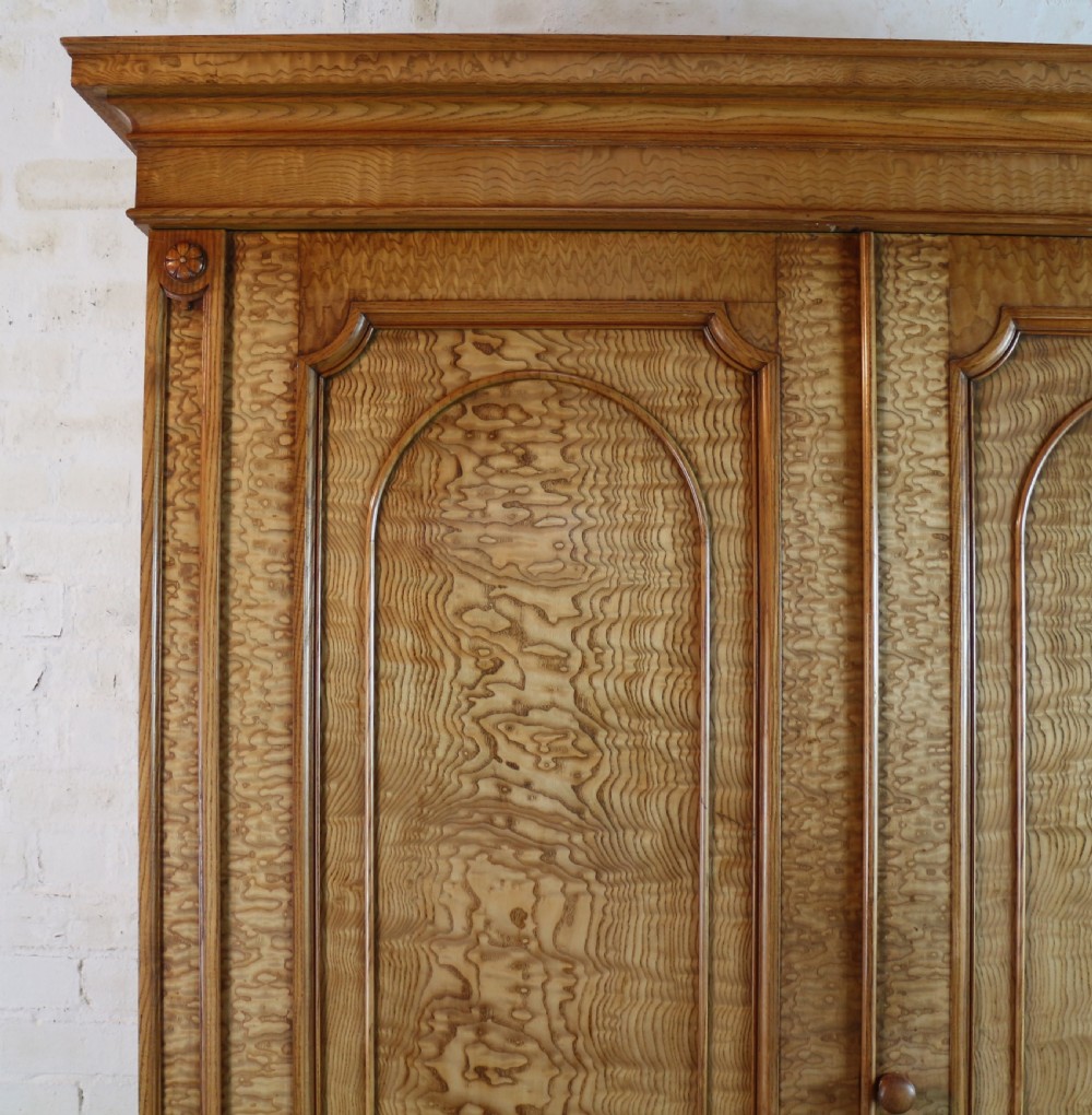 Scottish William IV Figured Elm Two Door Fitted Wardrobe, c.1830 View VII