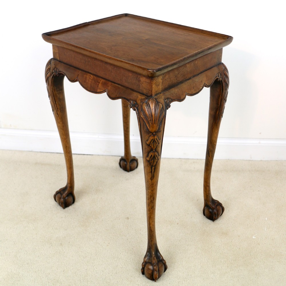Rare Irish Georgian Small Walnut Silver Table or Kettle Stand