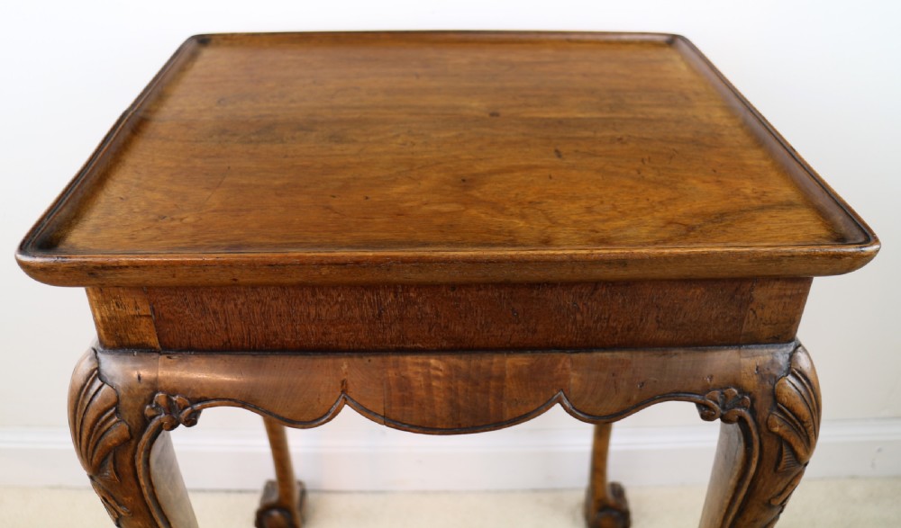 Rare Irish Georgian Small Walnut Silver Table or Kettle Stand View IV