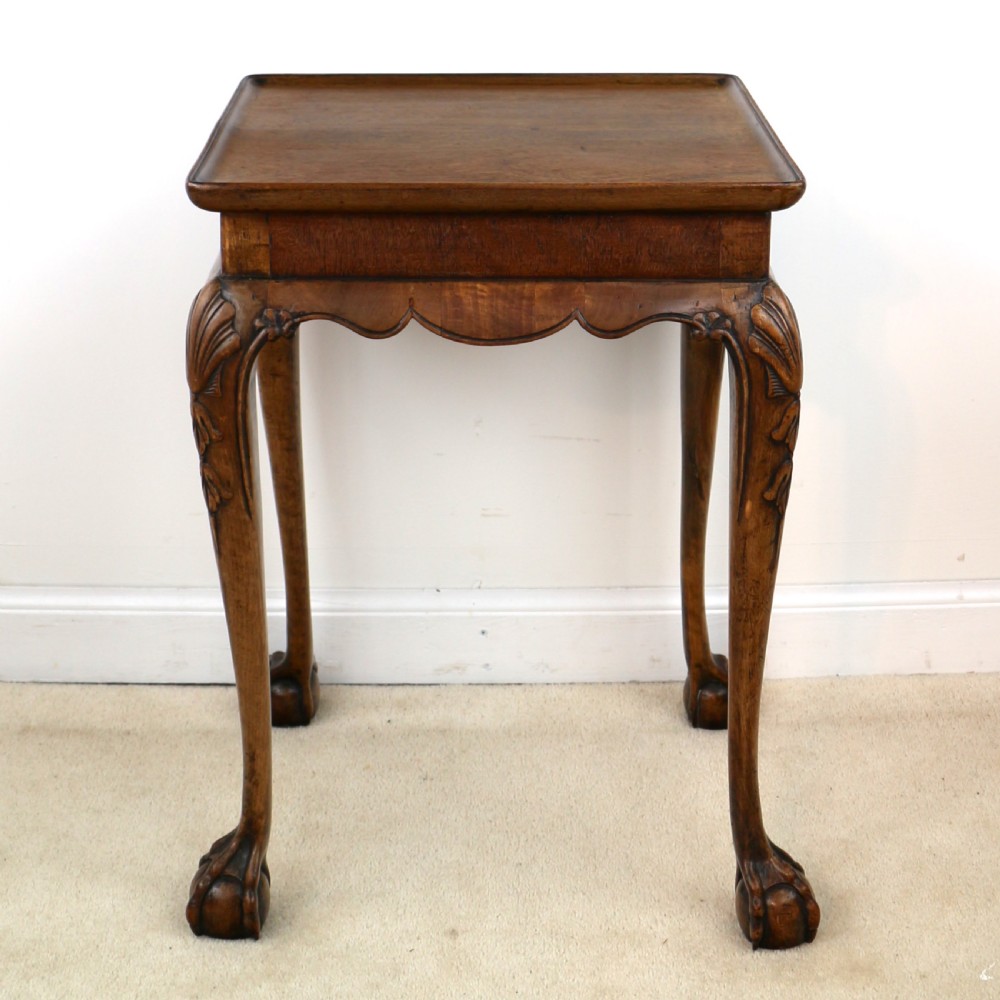 Rare Irish Georgian Small Walnut Silver Table or Kettle Stand View VI