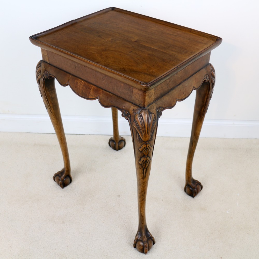 Rare Irish Georgian Small Walnut Silver Table or Kettle Stand View IX