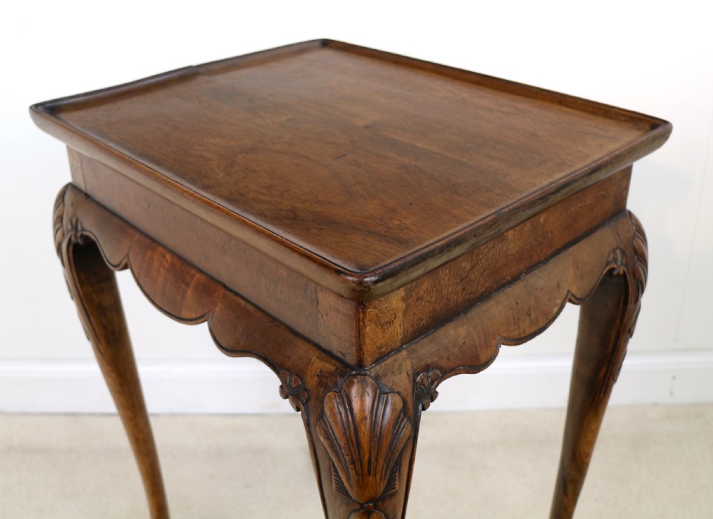 Rare Irish Georgian Small Walnut Silver Table or Kettle Stand View X