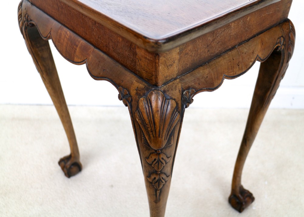 Rare Irish Georgian Small Walnut Silver Table or Kettle Stand View XI