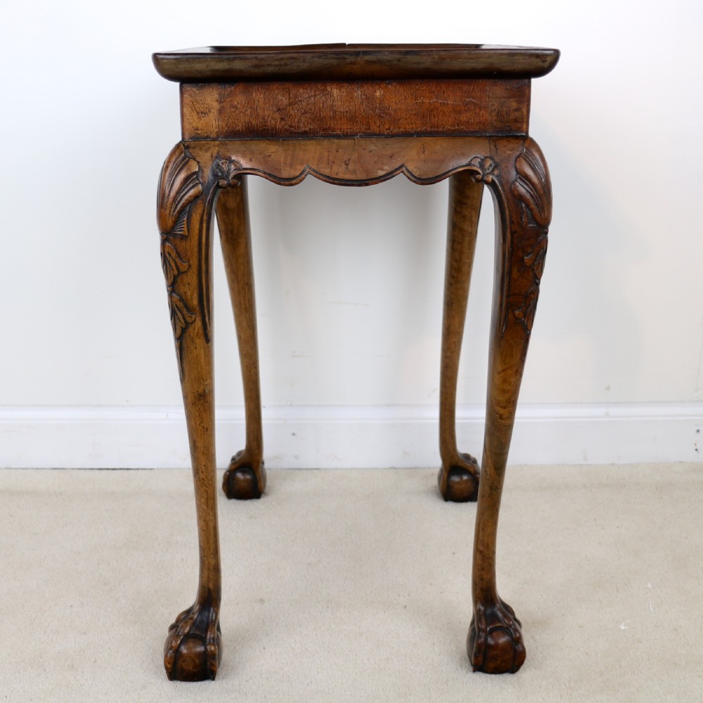 Rare Irish Georgian Small Walnut Silver Table or Kettle Stand View XVII