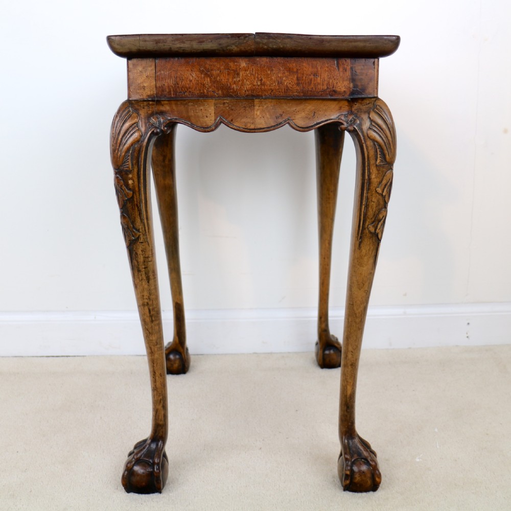 Rare Irish Georgian Small Walnut Silver Table or Kettle Stand View XX