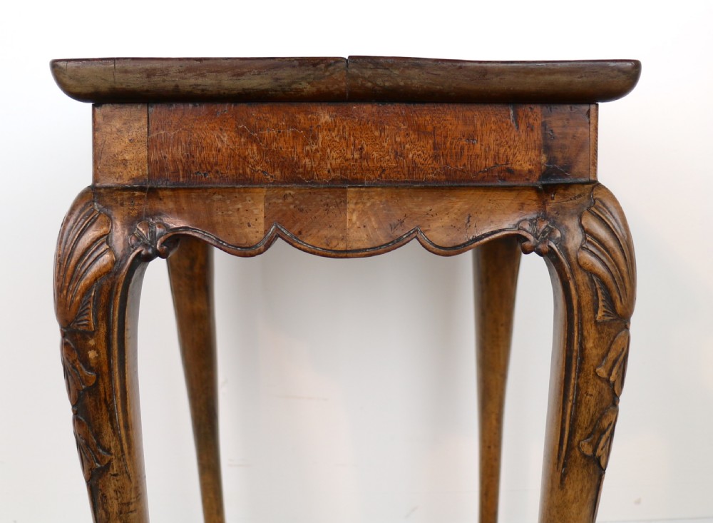 Rare Irish Georgian Small Walnut Silver Table or Kettle Stand View XXI
