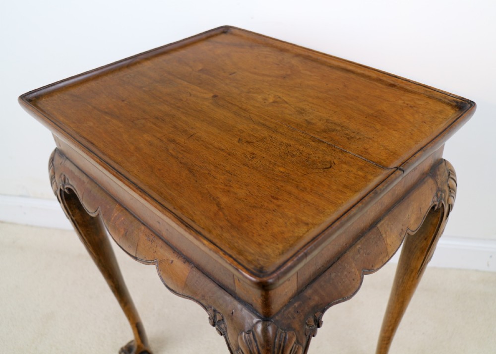 Rare Irish Georgian Small Walnut Silver Table or Kettle Stand View XXV