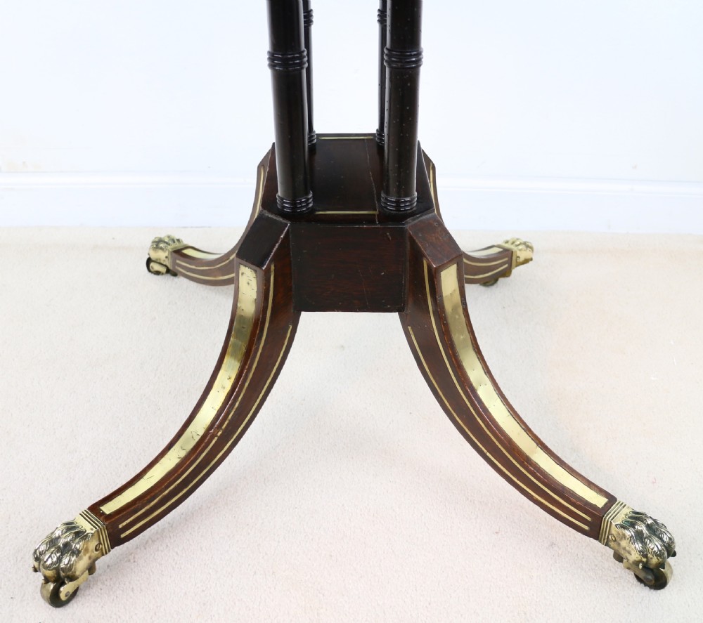 Regency Brass Inlaid Rosewood Card Table, c.1820 View XXVII