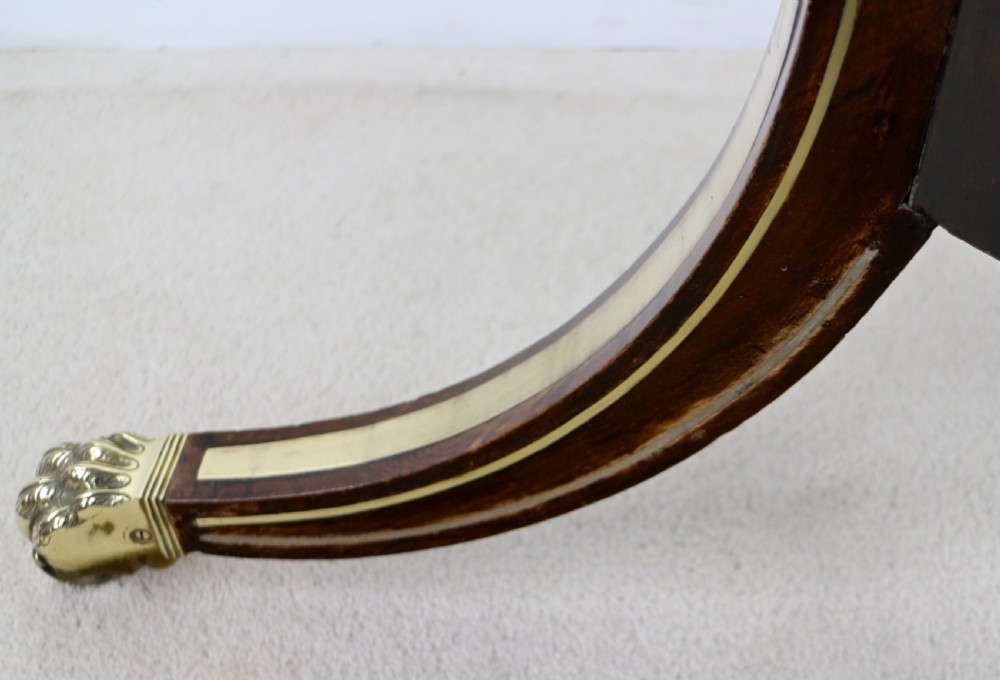Regency Brass Inlaid Rosewood Card Table, c.1820 View XXVIII