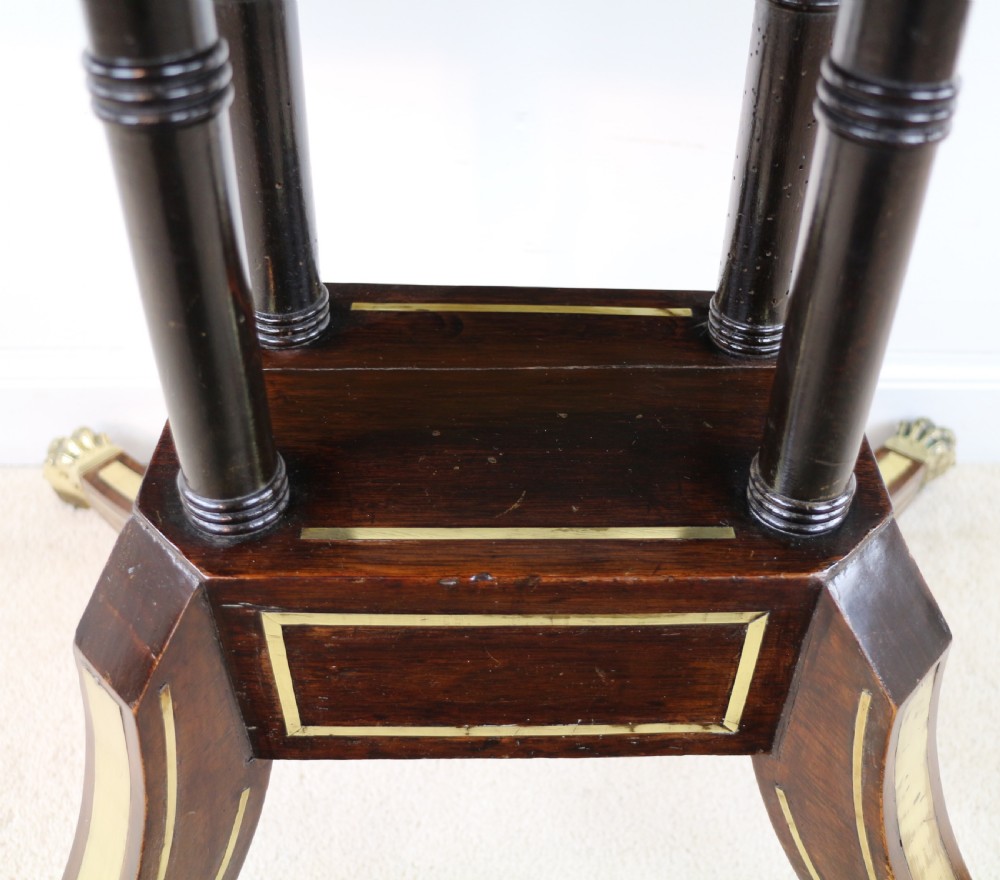 Regency Brass Inlaid Rosewood Card Table, c.1820 View XXIX