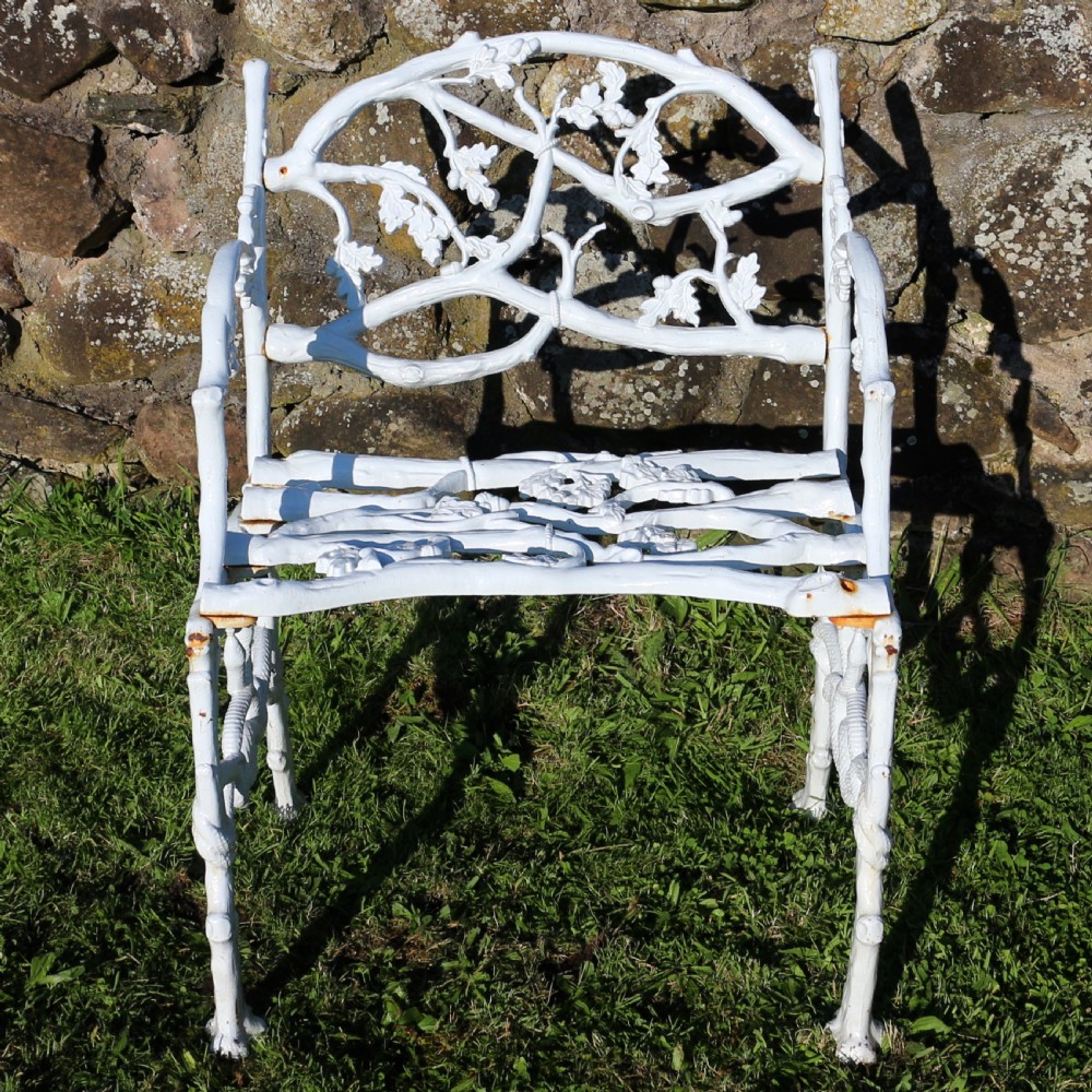 A Victorian Cast Iron Serpent & Twig Pattern Garden Seat or Bench, circa 1860 View II