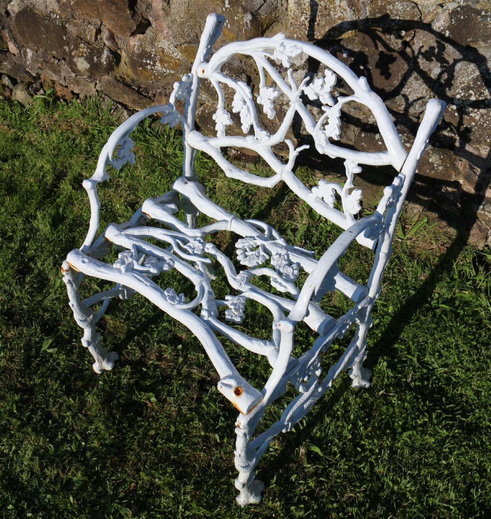 A Victorian Cast Iron Serpent & Twig Pattern Garden Seat or Bench, circa 1860 View III