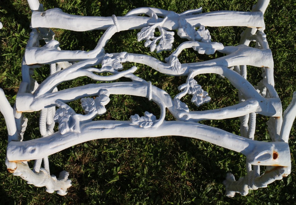 A Victorian Cast Iron Serpent & Twig Pattern Garden Seat or Bench, circa 1860 View IX