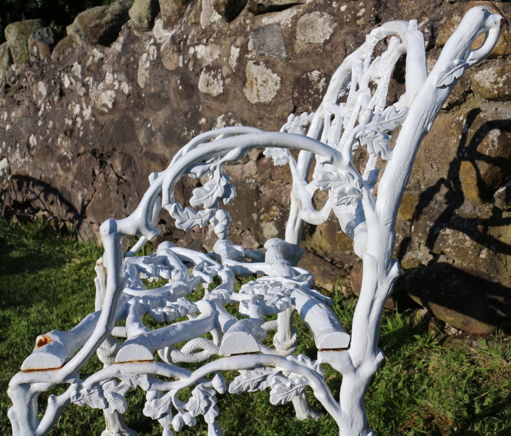 A Victorian Cast Iron Serpent & Twig Pattern Garden Seat or Bench, circa 1860 View XVII