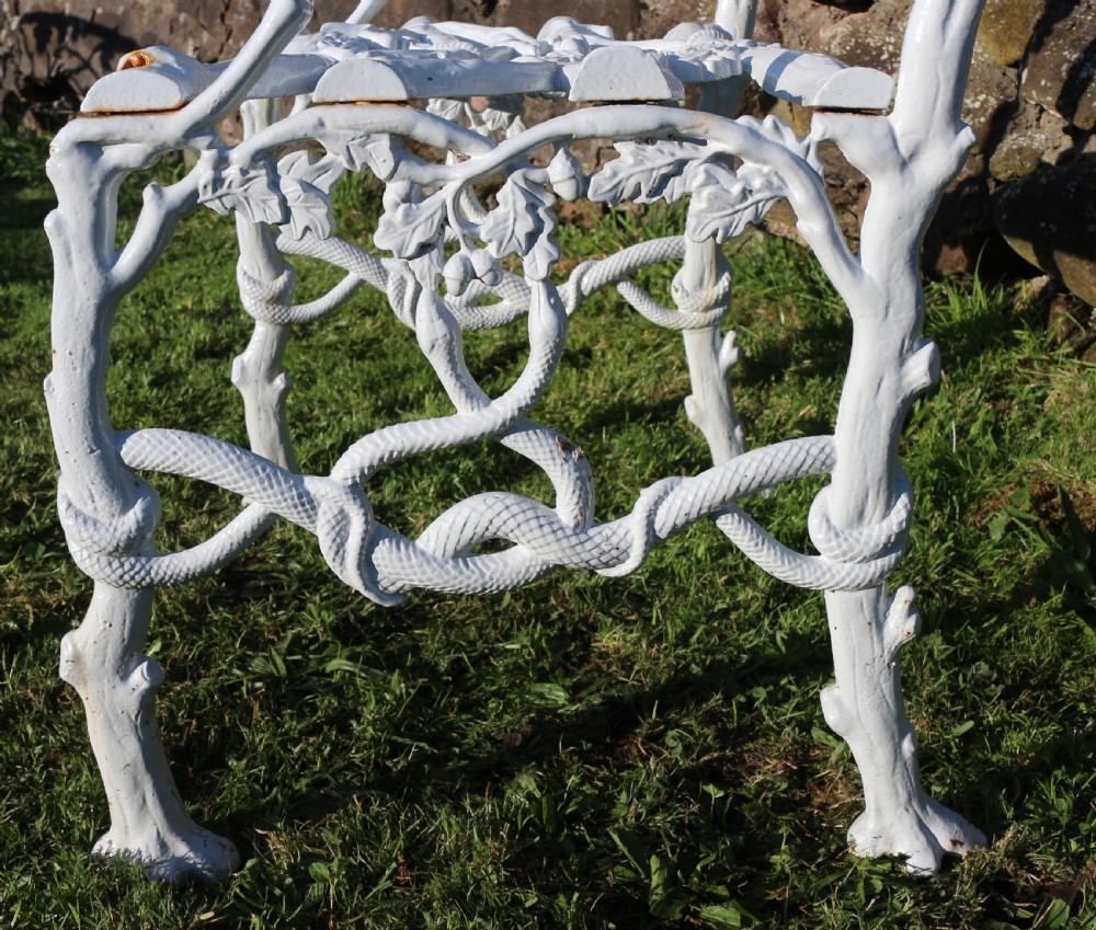 A Victorian Cast Iron Serpent & Twig Pattern Garden Seat or Bench, circa 1860 View XVIII