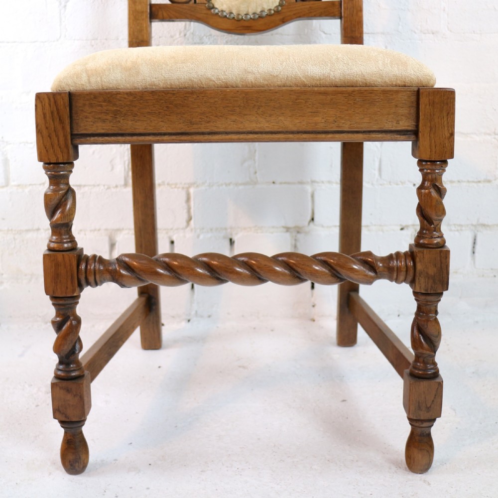 Set of 12 Jacobean Carved Oak Dining Chairs View XVIII