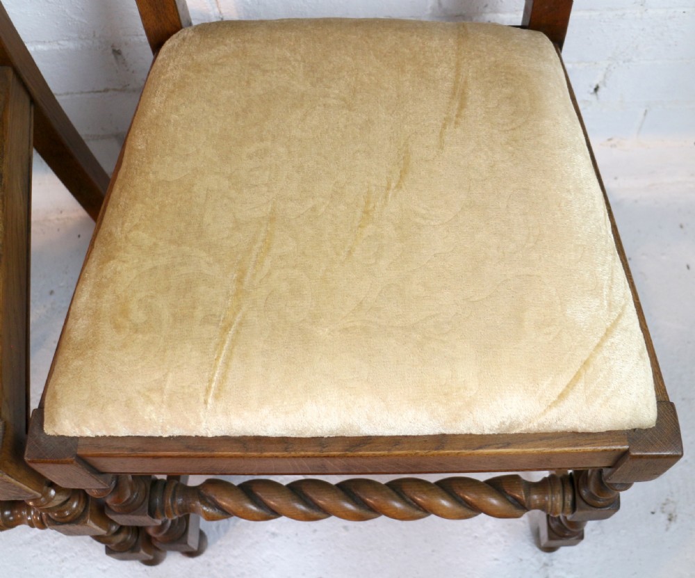 Set of 12 Jacobean Carved Oak Dining Chairs View XXIII