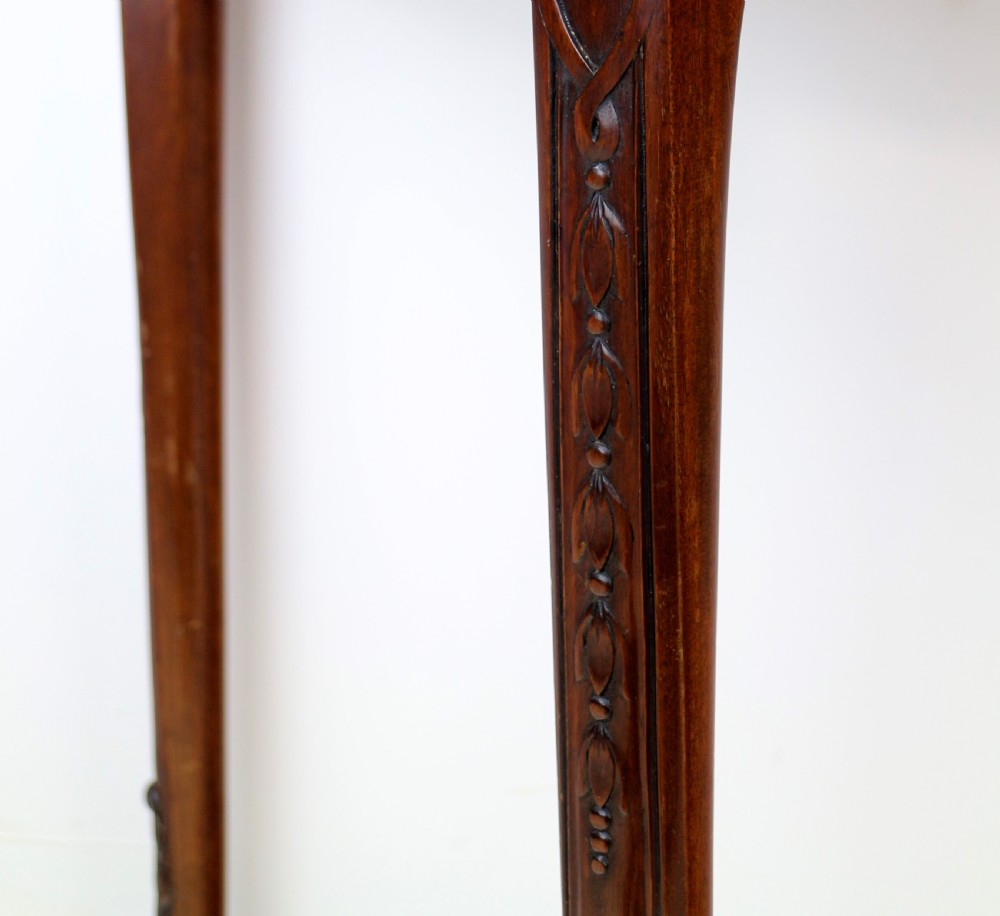 Pair of George III Neoclassical Style Mahogany Demi-Lune Card Tables by Maple & Co View XVI