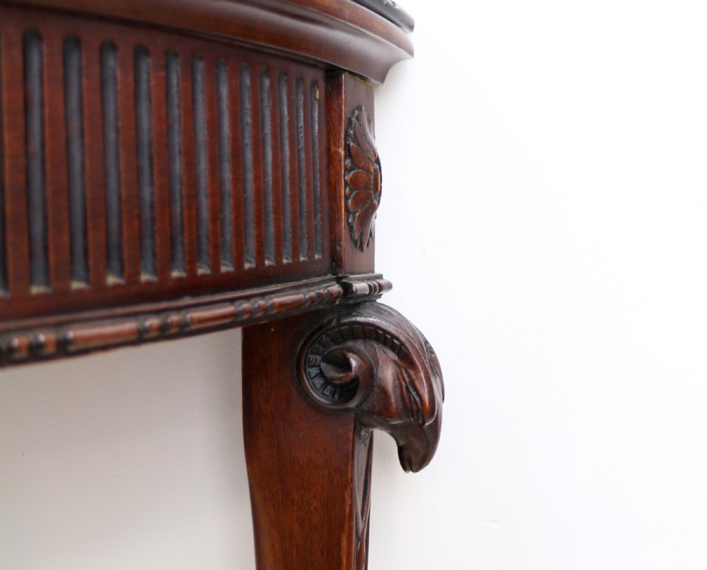 Pair of George III Neoclassical Style Mahogany Demi-Lune Card Tables by Maple & Co View XVII