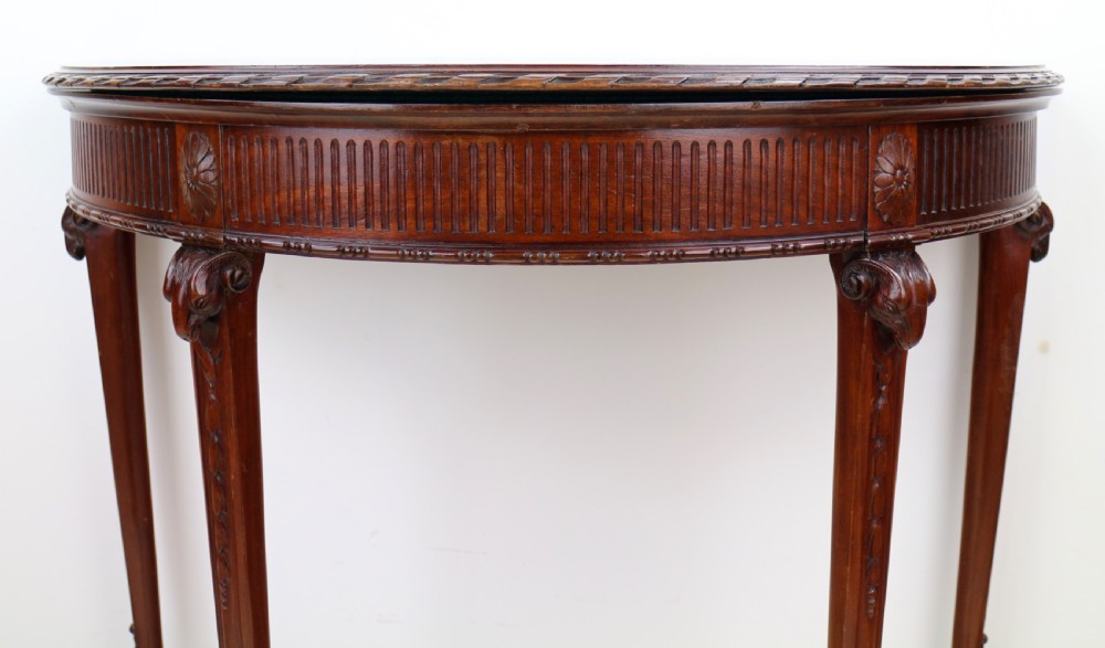 Pair of George III Neoclassical Style Mahogany Demi-Lune Card Tables by Maple & Co View XXIII
