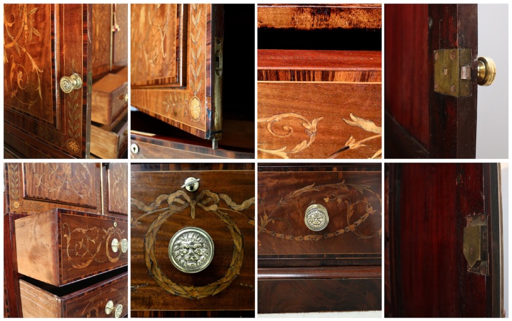 19th Century Mahogany & Marquetry Fitted Wardrobe by Edwards & Roberts of London View XXIX