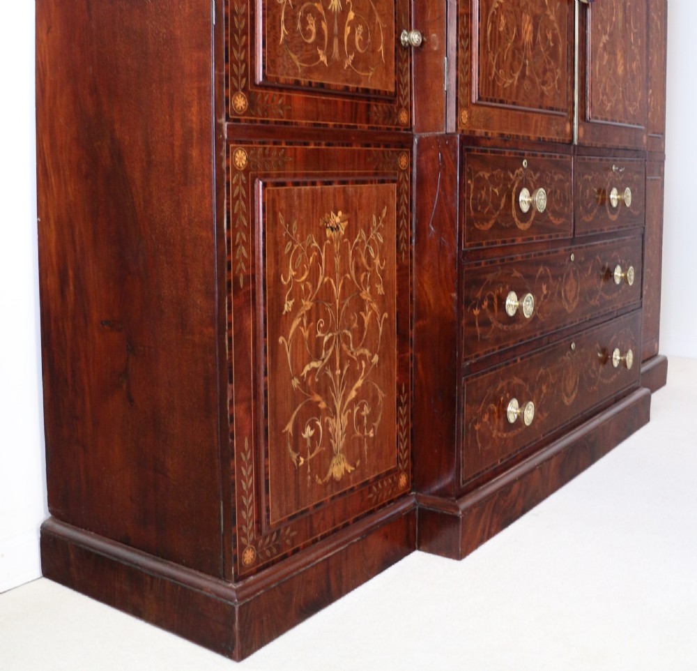 19th Century Mahogany & Marquetry Fitted Wardrobe by Edwards & Roberts of London View XXX