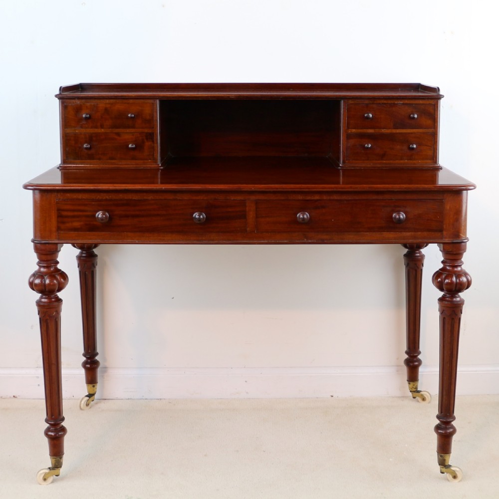 Victorian Mahogany Writing Table by Heal’s of London View II