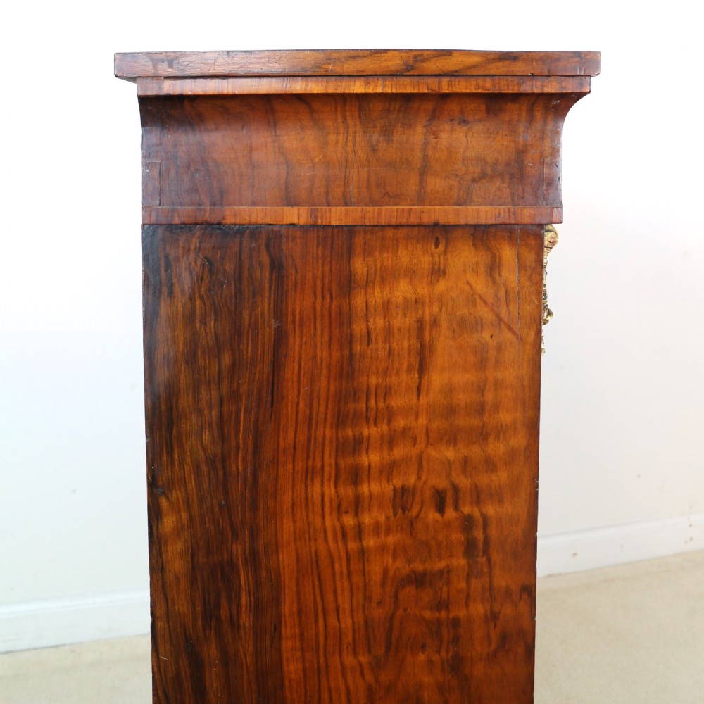 Victorian Walnut and Floral Marquetry Side Cabinet View XV