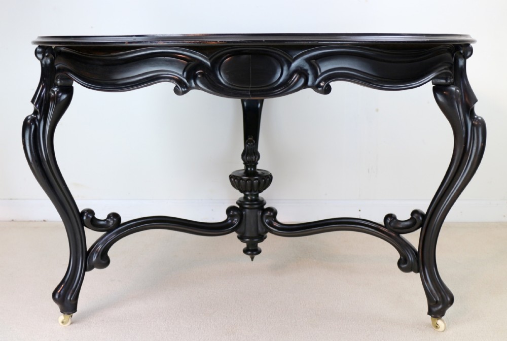 Victorian Marquetry Inlaid Circular Centre Table View III